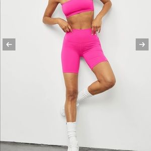 Women’s ALO Yoga Biker Shorts - NEON Pink